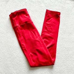 Queenie Ke Athletic Red High Rise Leggings XS | 9" Rise | 26" Inseam